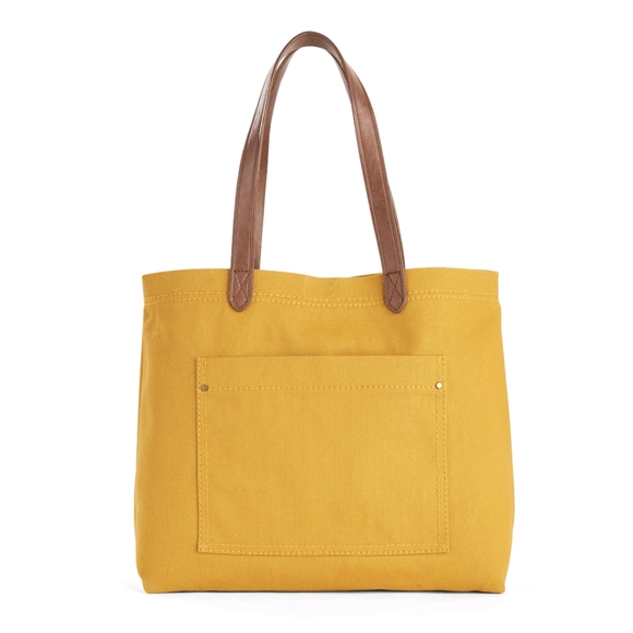 Time and Tru Handbags - Yellow canvas tote bag